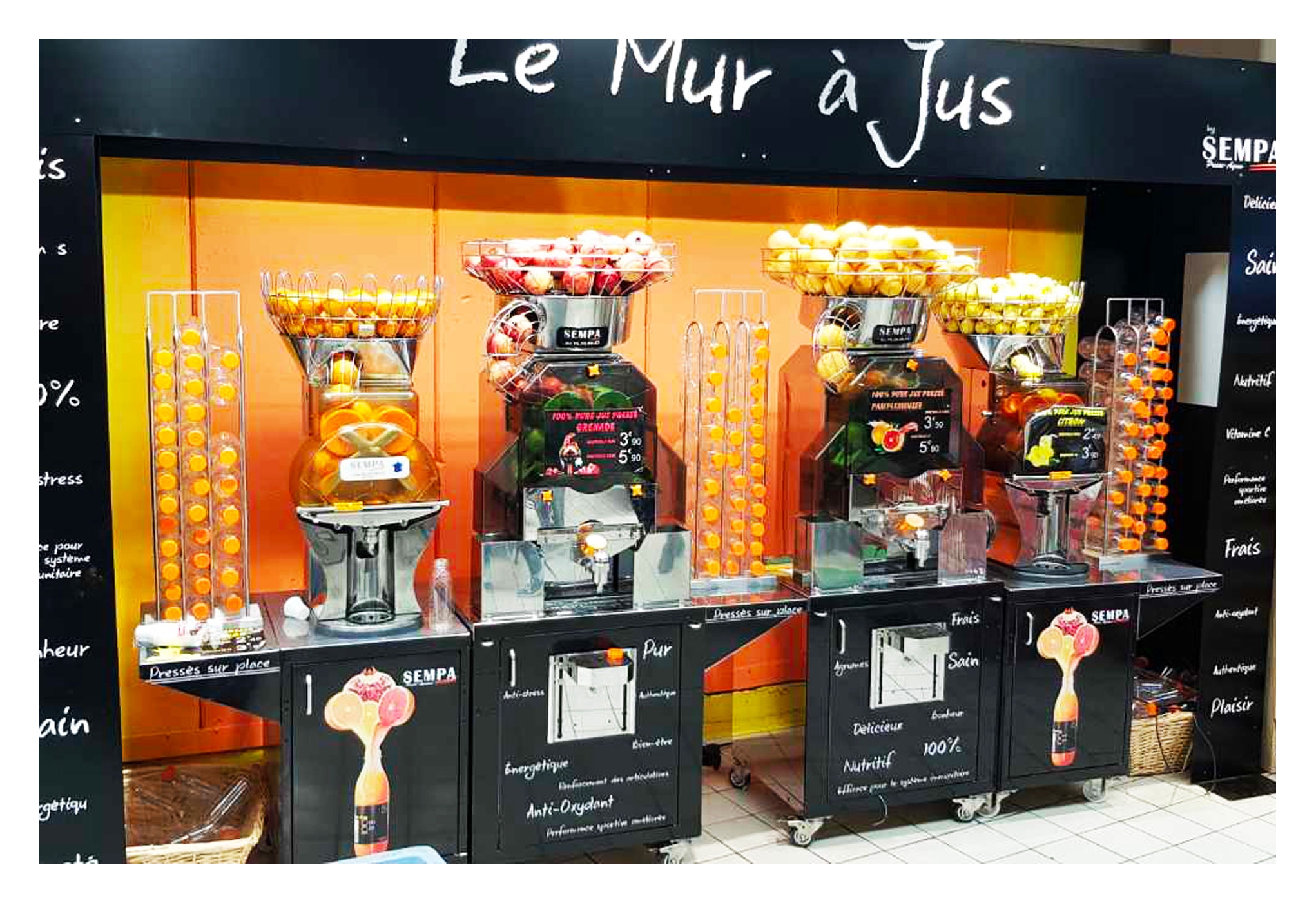 Machine automatique pour jus d'orange