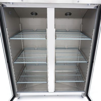 Congélateur 1200 Litres 6 étagères réglables (2/1 GN) acier inoxydable avec porte en verre – Image 9