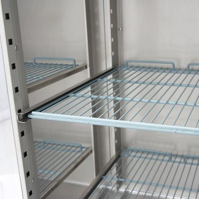 Congélateur 1400 Litres 6 étagères réglables (2/1 GN) acier inoxydable avec portes en verre – Image 6