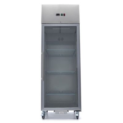 Congélateur 600 Litres 3 étagères réglables (2/1 GN) acier inoxydable avec porte en verre – Image 6