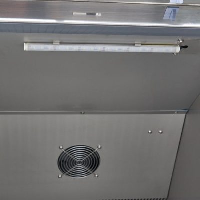 Congélateur 600 Litres 3 étagères réglables (2/1 GN) acier inoxydable avec porte en verre – Image 8