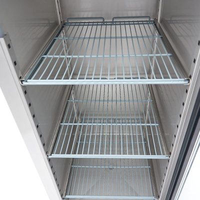 Congélateur 700 Litres 3 étagères réglables (2/1 GN) acier inoxydable avec porte en verre – Image 5