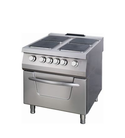 Cuisinière 4 plaques Carrées avec Four