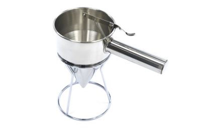 Distributeur de pâte 1,3 L en acier inoxydable avec bouton de dosage