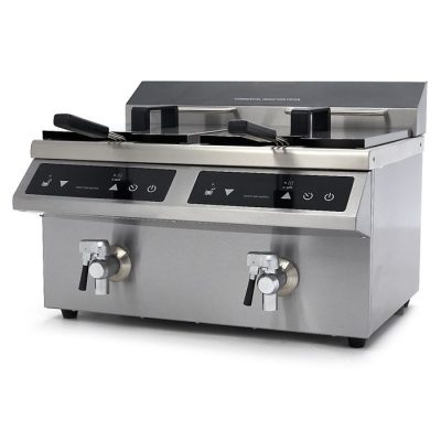 Friteuse Induction 2 x 8 Litres avec robinet de vidange