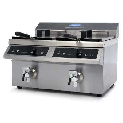 Friteuse Induction 2 x 8 Litres avec robinet de vidange – Image 7