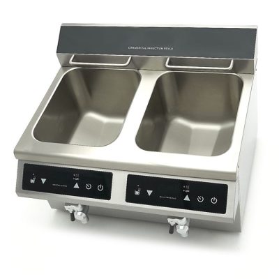 Friteuse Induction 2 x 8 Litres avec robinet de vidange – Image 4