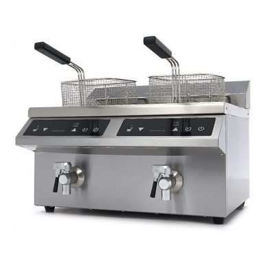 Friteuse Induction 2 x 8 Litres avec robinet de vidange – Image 10