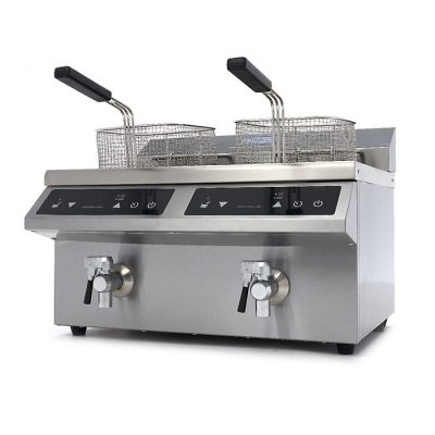 Friteuse Induction 2 x 8 Litres avec robinet de vidange – Image 10