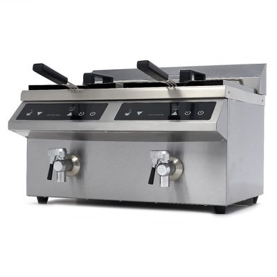 Friteuse Induction 2 x 8 Litres avec robinet de vidange – Image 9