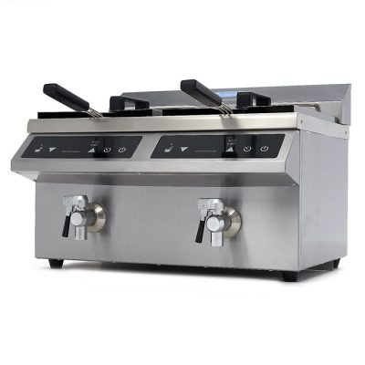 Friteuse Induction 2 x 8 Litres avec robinet de vidange