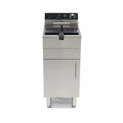 Friteuse electrique 1 x 16 Litres avec robinet de vidange et support 400 volt – Image 2