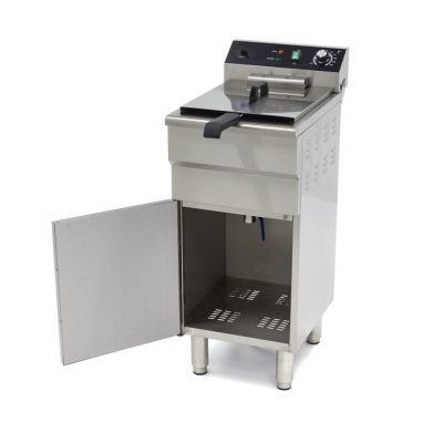 Friteuse electrique 1 x 16 Litres avec robinet de vidange et support 400 volt