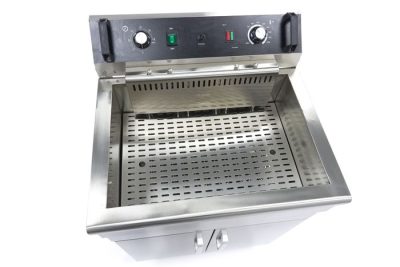 Friteuse electrique 1 x 30 Litres avec robinet de vidange et support – Image 7