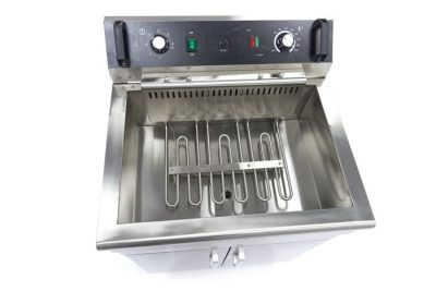 Friteuse electrique 1 x 30 Litres avec robinet de vidange et support – Image 8