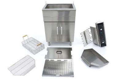 Friteuse electrique 1 x 30 Litres avec robinet de vidange et support – Image 9