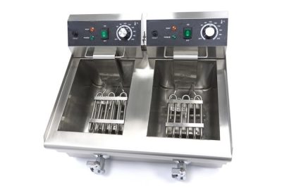 Friteuse 2 x 10 Litres avec robinet de vidange – Image 2