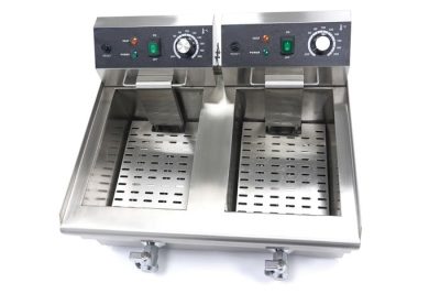 Friteuse 2 x 10 Litres avec robinet de vidange – Image 4