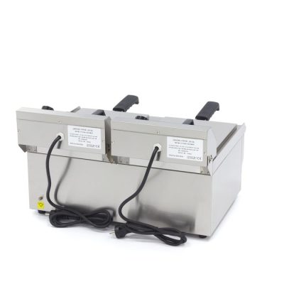 Friteuse 2 x 10 Litres avec robinet de vidange – Image 9