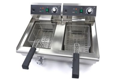 Friteuse 2 x 13 Litres avec robinet de vidange – Image 3