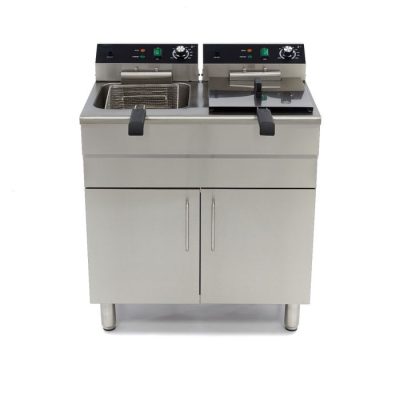 Friteuse electrique 2 x 16 Litres avec robinet de vidange – Image 2