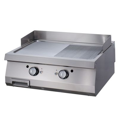 Grill mi lisse mi rainuré Double Chrome à poser Gaz 900