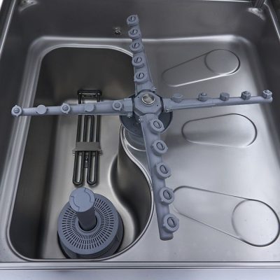 Lave-vaisselle à capot - 50 x 50 cm - pompes de rinçage et de savon - affichage numérique - 400V – Image 14
