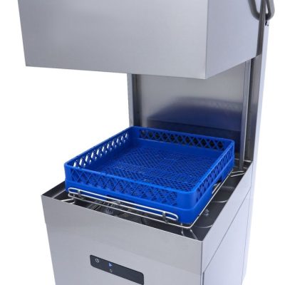Lave-vaisselle à capot - 50 x 50 cm - pompes de rinçage et de savon - affichage numérique - 400V – Image 9