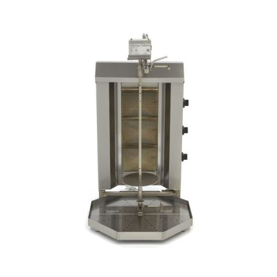 Machine à kebab professionnelle 3 brûleurs 30 kg – GAZ avec Moteur – Image 2