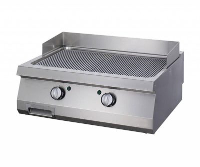 Plancha Rainurée CHROME Double - Gaz 70 cm
