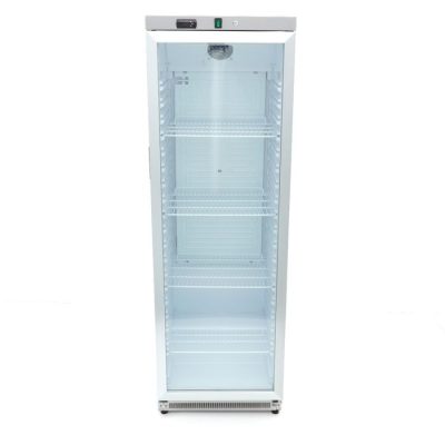Réfrigérateur 400 Litres acier inoxydable avec porte en verre – Image 2