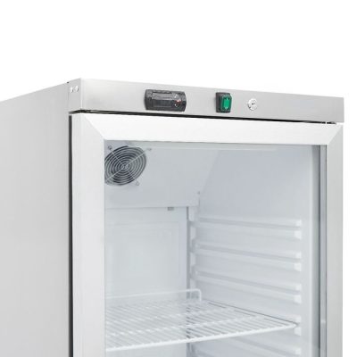Réfrigérateur 400 Litres acier inoxydable avec porte en verre – Image 7