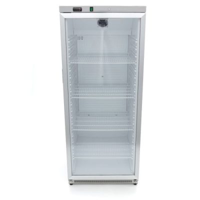 Réfrigérateur 600 Litres acier inoxydable avec porte en verre