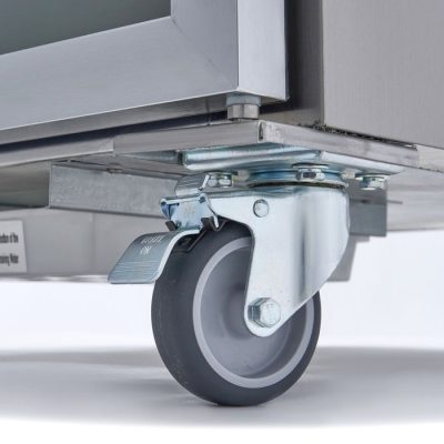Réfrigérateur 700 Litres 3 étagères réglables (2/1 GN) acier inoxydable avec porte en verre – Image 4