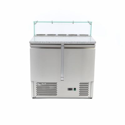 Table à Pizza 286 Litres 5 x 1/6 GN Console en Verre – Image 3