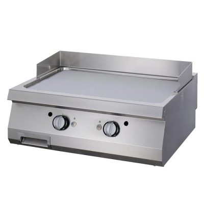 Table de cuisson 900 plaque de gril Double lisse Chrome