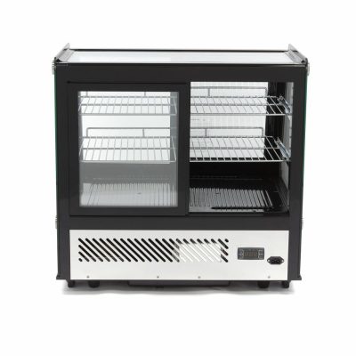 Vitrine à gâteaux 125 Litres 71 cm portes coulissantes avant et arrière – Image 7