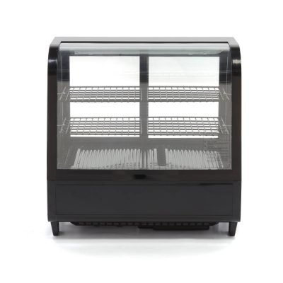 Vitrine réfrigérante 100 Litres Noire pour gâteaux 68 cm – Image 2