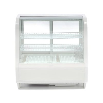 Vitrine réfrigérée 100 L blanche pour gâteaux 68 cm – Image 2