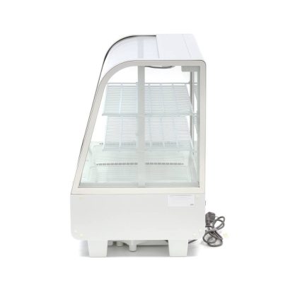 Vitrine réfrigérée 100 L blanche pour gâteaux 68 cm – Image 3