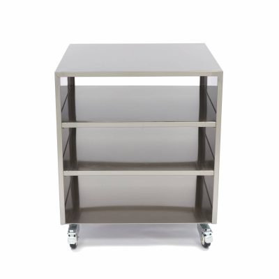 Table Acier inoxydable sur roues 60 x 60 cm – Image 2