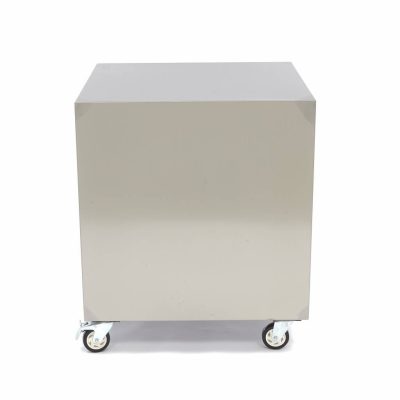 Table Acier inoxydable sur roues 60 x 60 cm – Image 3