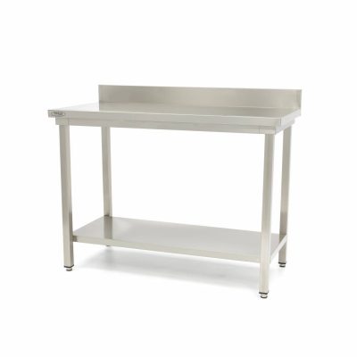 Table Inox 60 x 100 cm <br/><a href="https://distri-kahwa.ma/leaderprice/produit/table-en-acier-inoxydable-100-x-60-cm-hauteur-reglable-avec-dosseret/"><strong><font color="blue"><font size="3px">Existe avec dosseret -></font></font></strong></a> – Image 2
