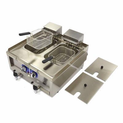2 x 10 Litres Friteuse Électrique 60 cm – Image 4