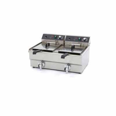 Friteuse 2 x 16L Électrique avec Robinet – Image 2