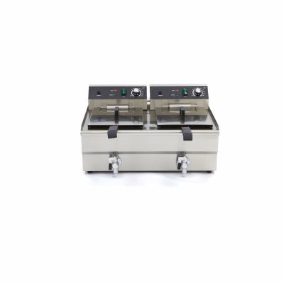 Friteuse 2 x 16L Électrique avec Robinet – Image 4