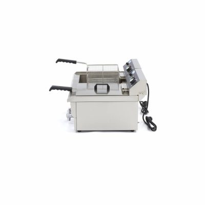 Friteuse 2 x 16L Électrique avec Robinet – Image 5