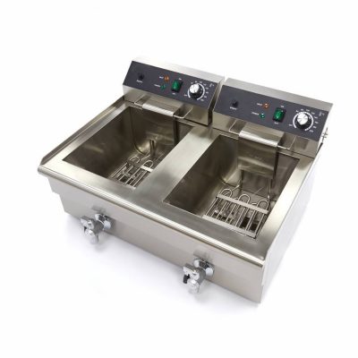 Friteuse 2 x 16L Électrique avec Robinet – Image 8