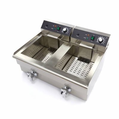 Friteuse 2 x 16L Électrique avec Robinet – Image 9