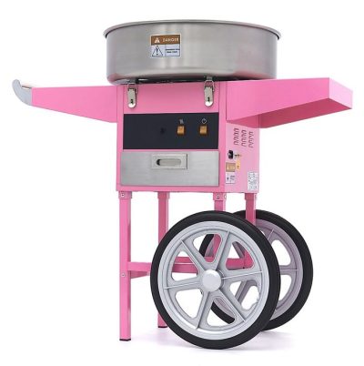 Machine à barbe à papa avec chariot Diamètre 52cm - Rose